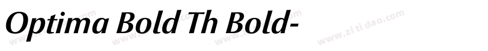 Optima Bold Th Bold字体转换
